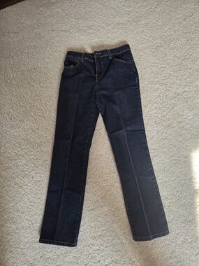 Gloria Vanderbilt Straight-Leg Jeans in Dark Blue Wash